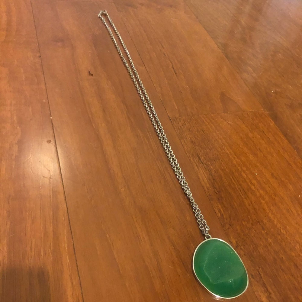 Green stone necklace